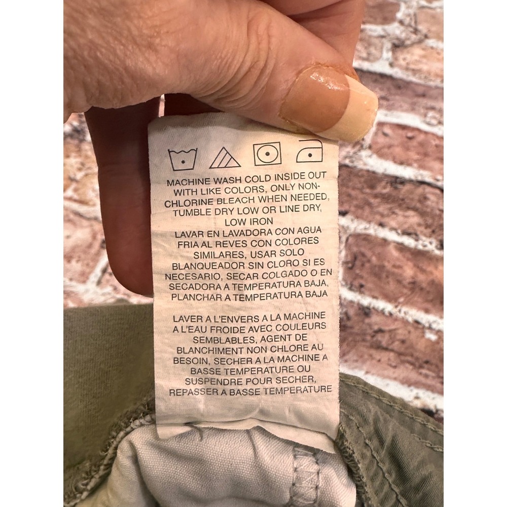Lee Relaxed Fit Mid Rise Cargo Shorts Olive Green Women's Size 10 Summer Staple - Picture 8 of 13